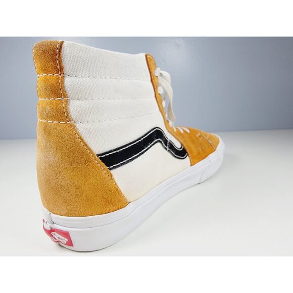 VANS Sk8-Mid Top Off The Wall Sneaker Mustard Yellow Gold Men's 10.5 Women's 12 - Picture 12 of 16